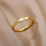 12 Constellations Zodiac Rings For Women Men Aesthetic Gold Plated Stainelss Steel Ring Wedding Jewelry Birthday Best Gift Bague