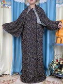 2023 New Muslim Cotton Abaya For Women Ramadan Prayer Dubai Turkey Middle East Femme Robe Floral Loose African Dress Scarfs Join - haalish