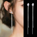 2023 New Trend Pearl Women's Long Earrings White Round Pearl Wedding Pendant Earrings Korean Fashion Jewelry Earrings - haalish