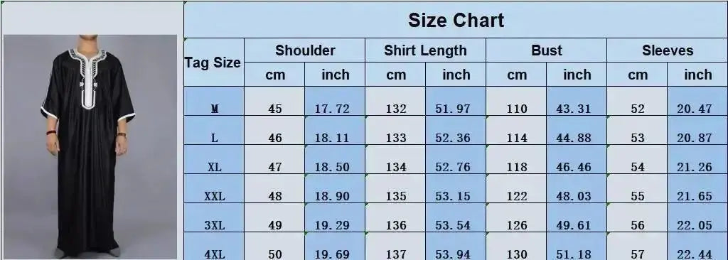 2023 Summer Caftan New Muslim Men's Black Robe Short Sleeves Embroidered Arabic Ethnic Style Men's Islamic Clothes