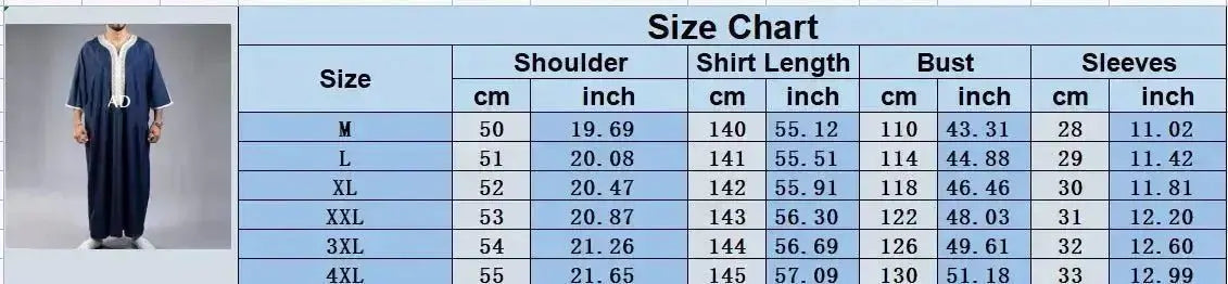 2023 Summer New Kaftan Muslim Men Short Sleeve Embroidery Loose Breathable Casual Robe Islamic Abaya