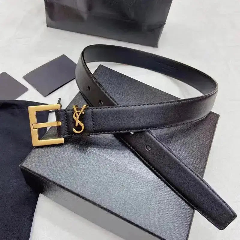 2024 Classic Belt Luxury Designer High Quality Brass Buckle Genuine Leather Women's Belt Fashion Fine Lady Jeans Belts