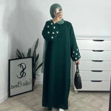 2024 Daisy Embroidery Muslim Modest Dress for Women Eid Saudi Arabia Dubai Abaya Luxury Islam Turkey Holiday Party Jalabiya Robe