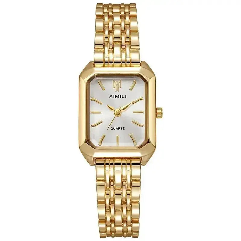 2024 Hot Brand Stainless Steel Strap Watch Women Luxury Gift Quartz Wristwatch Student Fashion Simple Square Quartz Watches