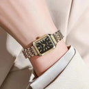 2024 Hot Brand Stainless Steel Strap Watch Women Luxury Gift Quartz Wristwatch Student Fashion Simple Square Quartz Watches - haalish