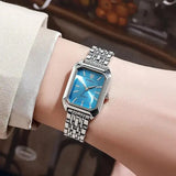 2024 Hot Brand Stainless Steel Strap Watch Women Luxury Gift Quartz Wristwatch Student Fashion Simple Square Quartz Watches