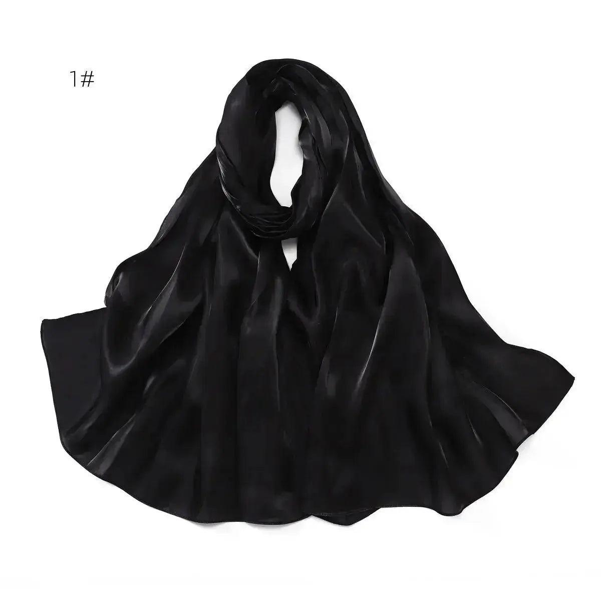 2024 New Design Bonnet Satin Glitter Hijabs Scarf Polyester Head Wrap Turban Femme Musulman De Luxe - haalish