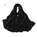 2024 New Design Bonnet Satin Glitter Hijabs Scarf Polyester Head Wrap Turban Femme Musulman De Luxe - haalish