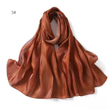 2024 New Design Bonnet Satin Glitter Hijabs Scarf Polyester Head Wrap Turban Femme Musulman De Luxe