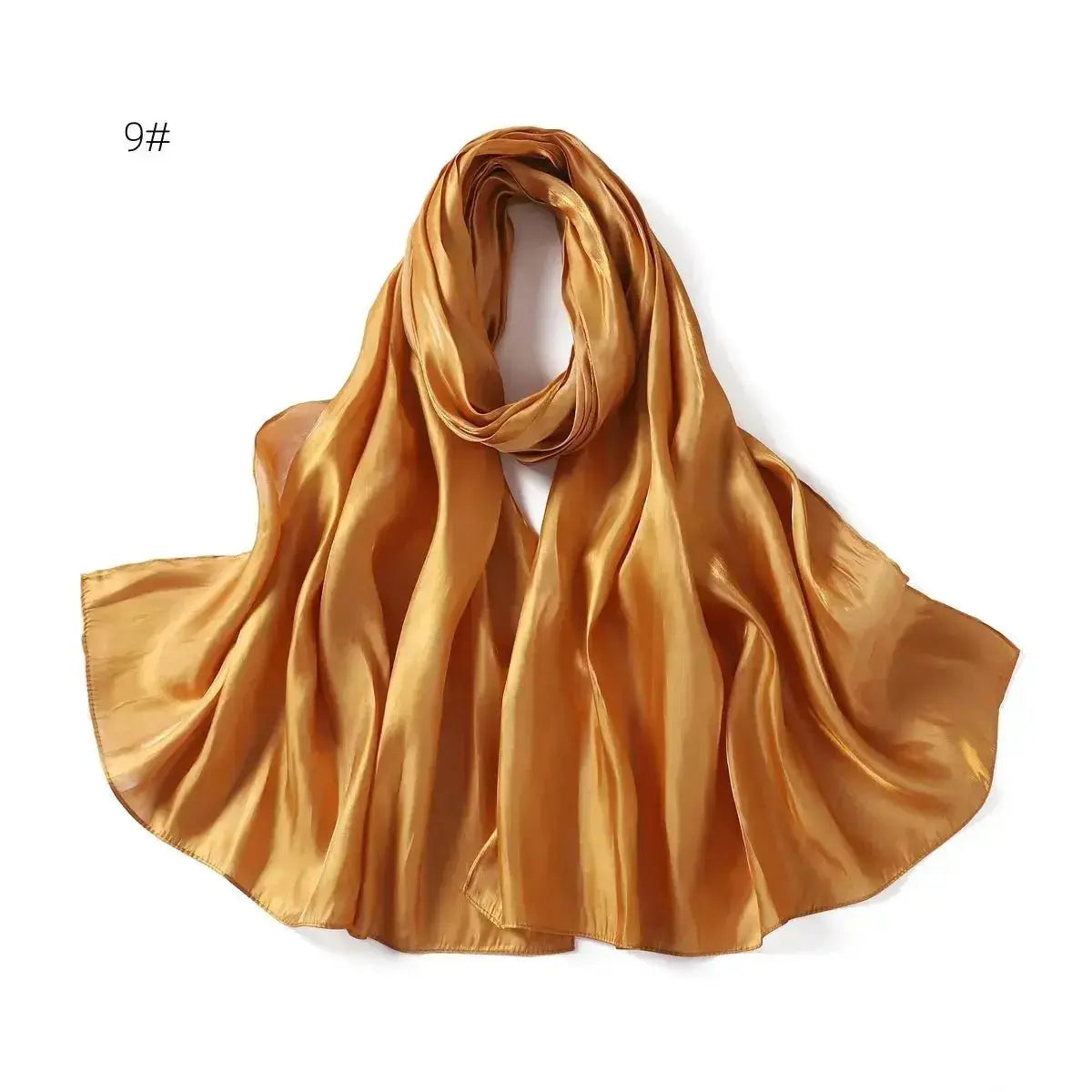 2024 New Design Bonnet Satin Glitter Hijabs Scarf Polyester Head Wrap Turban Femme Musulman De Luxe - haalish