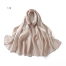 2024 New Design Bonnet Satin Glitter Hijabs Scarf Polyester Head Wrap Turban Femme Musulman De Luxe - haalish