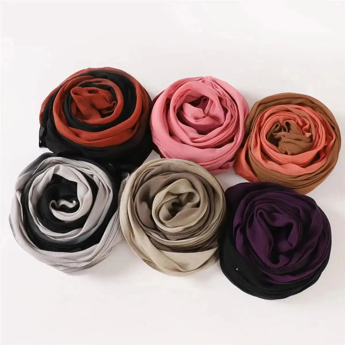 2024 New Design Gradiente Big Size Hijab Scarf High Quality Soft Viscose Shawls Headscarf for Muslim Woman Islamic Long Bandanas