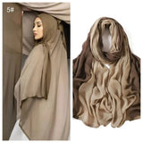 2024 New Design Gradiente Big Size Hijab Scarf High Quality Soft Viscose Shawls Headscarf for Muslim Woman Islamic Long Bandanas