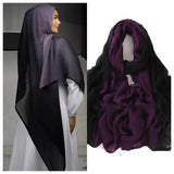 2024 New Design Gradiente Big Size Hijab Scarf High Quality Soft Viscose Shawls Headscarf for Muslim Woman Islamic Long Bandanas