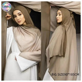 2024 New Design Gradiente Big Size Hijab Scarf High Quality Soft Viscose Shawls Headscarf for Muslim Woman Islamic Long Bandanas