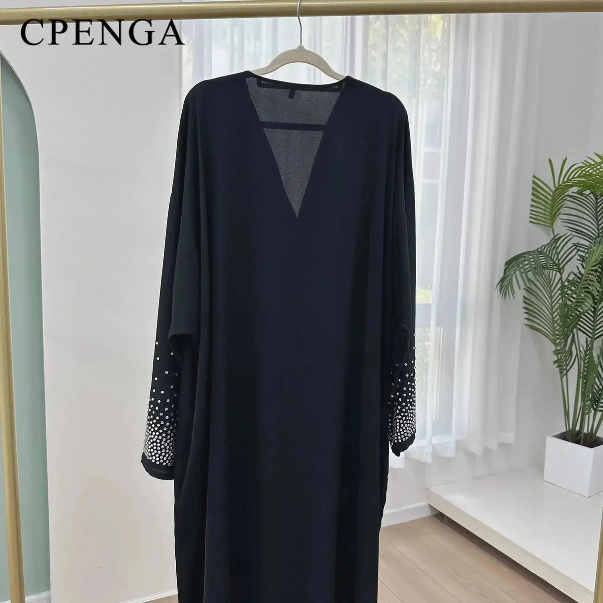 2024 Saudi Arabia Pearl Muslim Modest Cardigan for Women Eid Dubai Kimono Abaya Dress Luxury Islam Turkey Party Coat Clothing