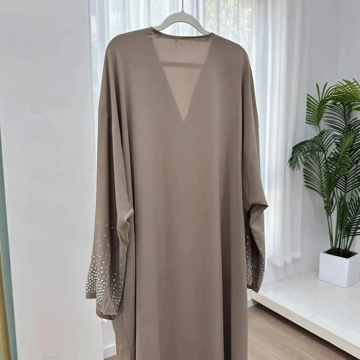 2024 Saudi Arabia Pearl Muslim Modest Cardigan for Women Eid Dubai Kimono Abaya Dress Luxury Islam Turkey Party Coat Clothing