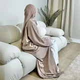 2024 Saudi Arabia Pearl Muslim Modest Cardigan for Women Eid Dubai Kimono Abaya Dress Luxury Islam Turkey Party Coat Clothing