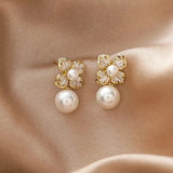 2024 South Korea New Fashion Temperament Pearl Earrings Delicate Simple Versatile Earrings For Women Jewelry