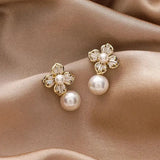 2024 South Korea New Fashion Temperament Pearl Earrings Delicate Simple Versatile Earrings For Women Jewelry