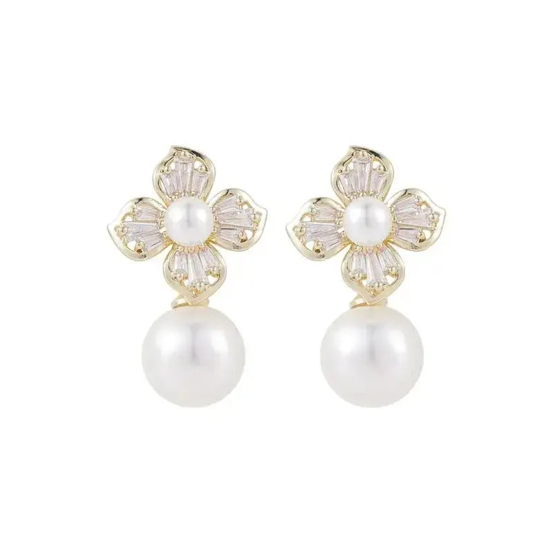 2024 South Korea New Fashion Temperament Pearl Earrings Delicate Simple Versatile Earrings For Women Jewelry