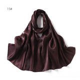 2024 New Design Bonnet Satin Glitter Hijabs Scarf Polyester Head Wrap Turban Femme Musulman De Luxe - haalish