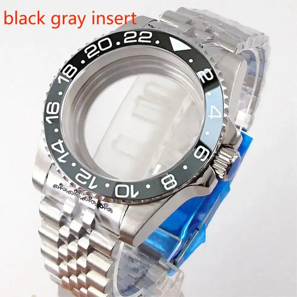 20ATM Dive Case 40mm Fit NH35 NH36 NH34 GMT ETA 2824 PT5000 MIYOTA Watch Case Jubilee Bracelet Sapphire Glass Slide Buckle - haalish