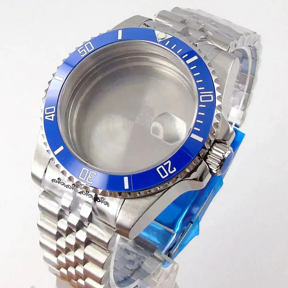 20ATM Dive Case 40mm Fit NH35 NH36 NH34 GMT ETA 2824 PT5000 MIYOTA Watch Case Jubilee Bracelet Sapphire Glass Slide Buckle