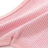 5Pcs Women Cotton Waffle Style G-string Panties Ladies Soft Thongs Female S-XL Low-Rise T-Back Panties Bikini Underwear 2024