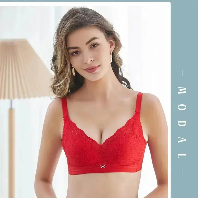 Size From 32/70A To 38/85A Lace  Push Up  Sexy Bra Showing Larger Underwear Women - haalish