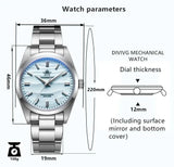 ADDIESDIVE Hot Sale AD2030 Quartz Watch Simple 10Bar Steel Dive Wristwatch Bubble Mirror Pot Cover Glass Sports 36mm Men Watches