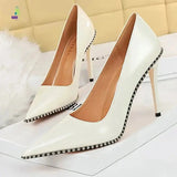 BIGTREE Rivet Stiletto High Heels