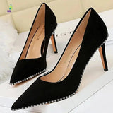 BIGTREE Rivet Stiletto High Heels