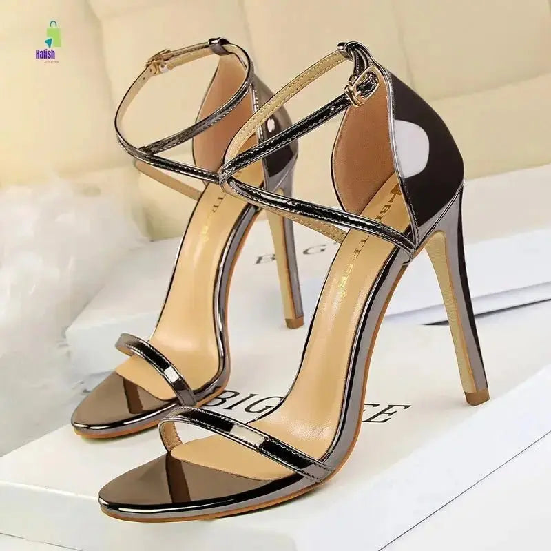 BIGTREE Shoes Buckle Strap High Heels