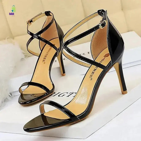 BIGTREE Shoes Buckle Strap High Heels