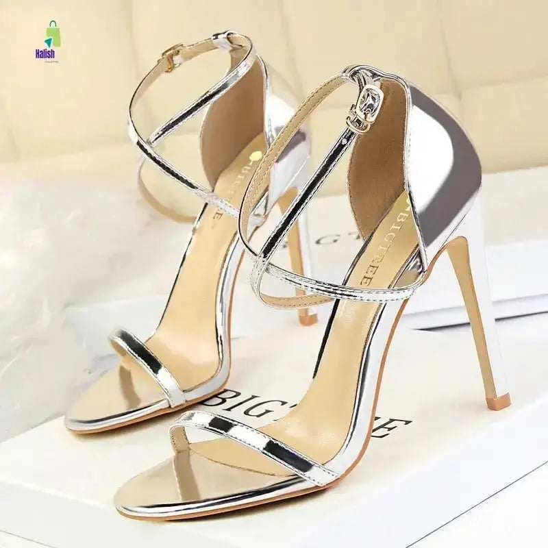 BIGTREE Shoes Buckle Strap High Heels