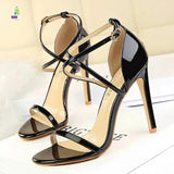 BIGTREE Shoes Buckle Strap High Heels