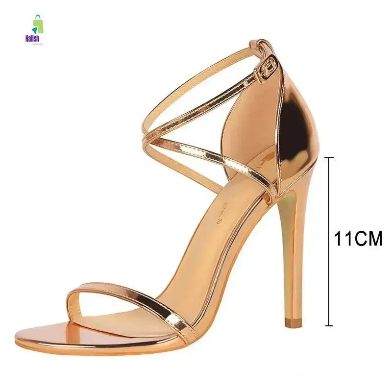 BIGTREE Shoes Buckle Strap High Heels