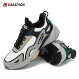 Baasploa Lightweight Running Shoes For Men's Designer Leather Casual Sneakers Lace Up Male Outdoor Sports Shoes Tennis