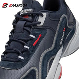 Baasploa Lightweight Running Shoes For Men's Designer Leather Casual Sneakers Lace Up Male Outdoor Sports Shoes Tennis