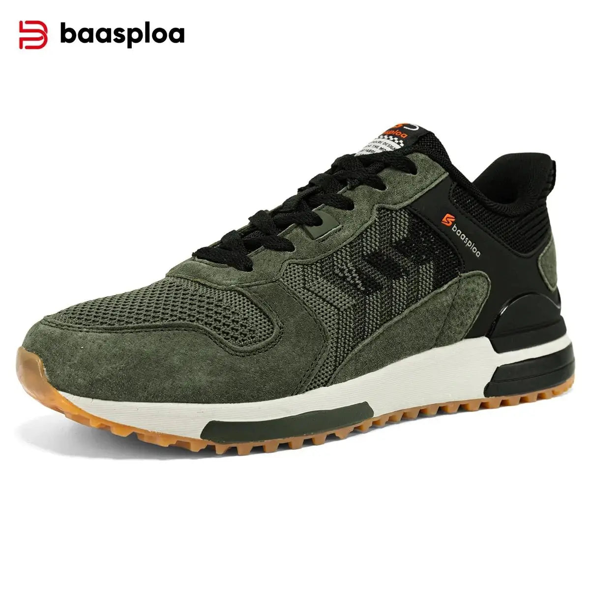 Baasploa Men's Walking Shoes New Casual Breathable Lace-up Sports Shoes Male Outdoor Fashion Non-Slip Wear-Resistant Sneakers