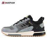 Baasploa Men's Walking Shoes New Casual Breathable Lace-up Sports Shoes Male Outdoor Fashion Non-Slip Wear-Resistant Sneakers