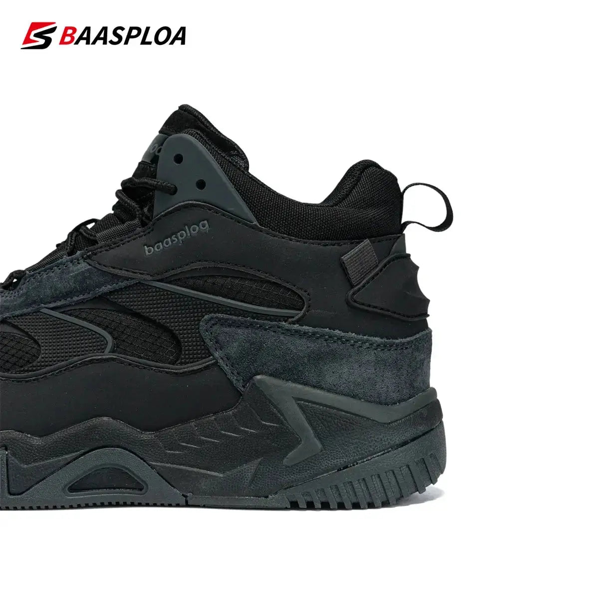 Baasploa Winter Men Shoes Fashion Plush Warm Waterproof Leather Sports Shoes Male Casual Outdoor Non-Slip Lace up Walking Shoes