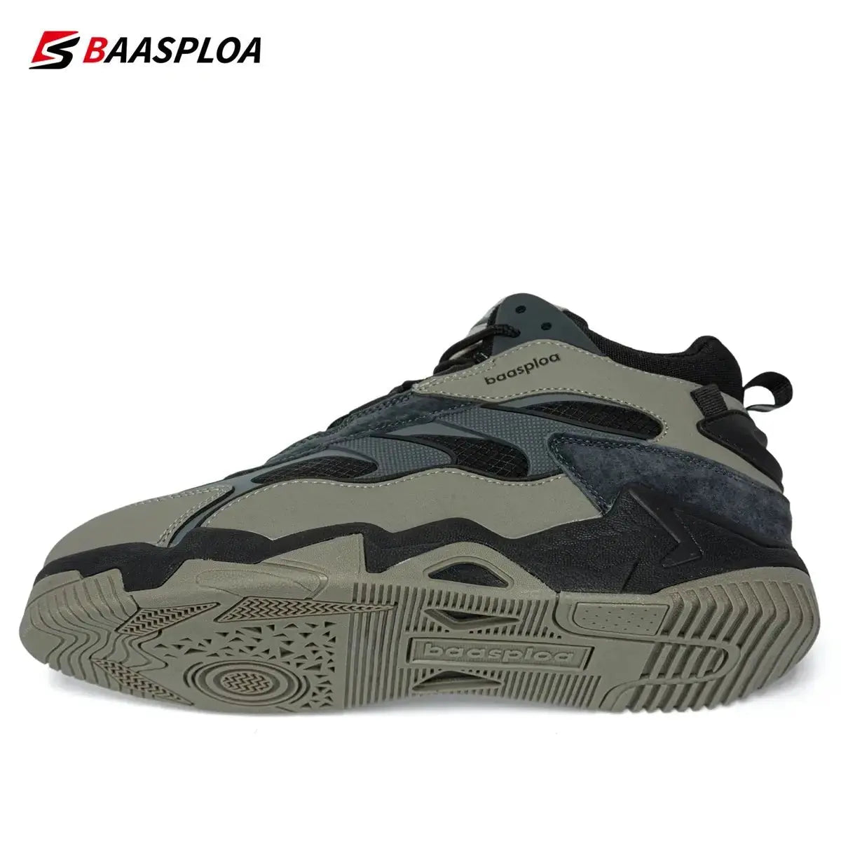 Baasploa Winter Men Shoes Fashion Plush Warm Waterproof Leather Sports Shoes Male Casual Outdoor Non-Slip Lace up Walking Shoes