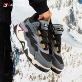 Baasploa Winter Men Shoes Fashion Plush Warm Waterproof Leather Sports Shoes Male Casual Outdoor Non-Slip Lace up Walking Shoes