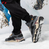 Baasploa Winter Men Shoes Fashion Plush Warm Waterproof Leather Sports Shoes Male Casual Outdoor Non-Slip Lace up Walking Shoes