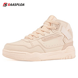 Baasploa Women Winter Sneakers Comfort Leather High Top Walking Shoes for Women Plush Keep Warm Casual Sneakers Antiskid Snow