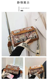 Casual crossbody bag, bear pattern, stylish and playful