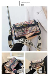 Casual crossbody bag, bear pattern, stylish and playful