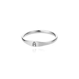 Cute A-Z Tiny Letter Rings For Women Men Stainless Steel Jewelry Persoanlized Initials Stackable Finger Rings Size 7 8 9 10